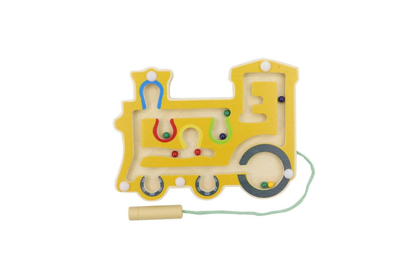 Kaper Kidz Wooden Train Magnetic Labyrinth Kids Children Activity Play Toy 3y+