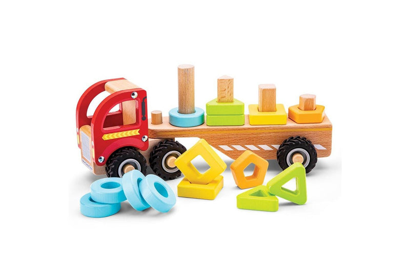 New Classic Toys Stacking Shape Truck Kids Children Educational Wooden Toy 18m+