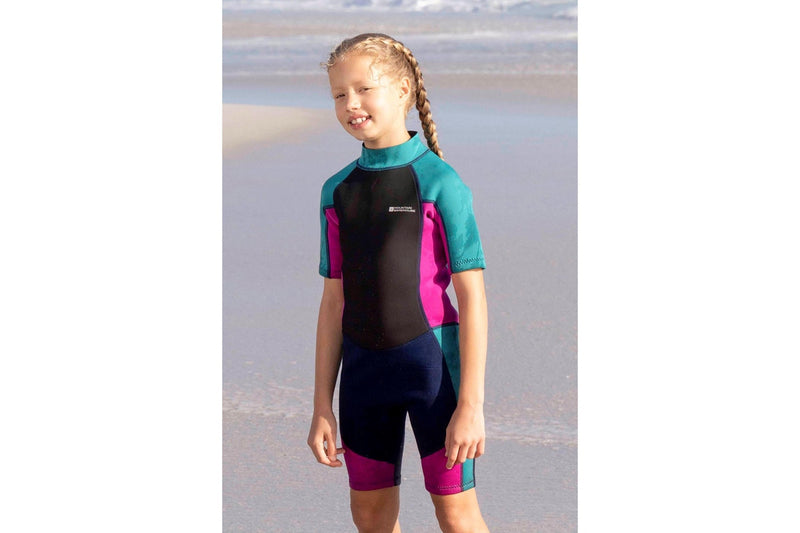 Mountain Warehouse Childrens/Kids Contrast Panel Wetsuit (Grape) (11-12 Years)