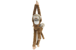 Wild Republic: Squirrel Monkey with Baby - 20" Hanging Plush