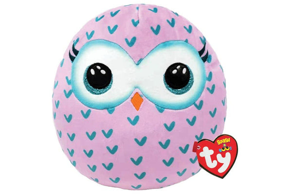 Ty Squishy Beanies: Winks the Owl - 10" Plush