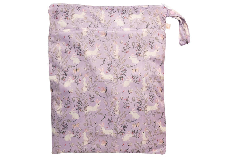 Nestling: Double Pocket Wet Bag - Lilac Bunnies