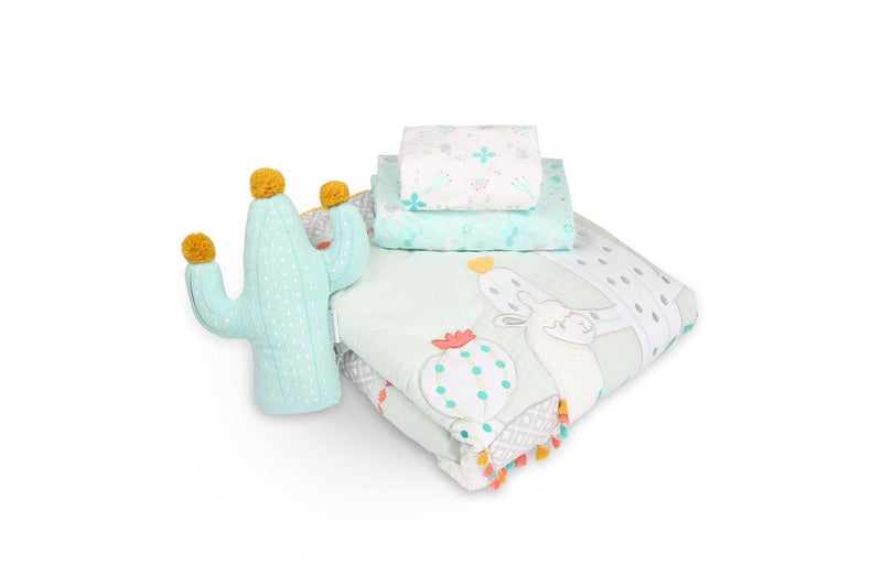 5pc The Peanutshell Little Llama Cotton Baby Cot Bedding Sheet Pillowcase Set