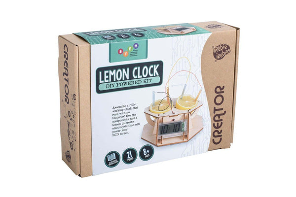 21pc Heebie Jeebies Creator Interactive Kit lemon Clock Childrens Wood Toy 8+