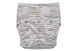 Nestling: Sassy SIMPLE Nappy Complete - Grey Stripe (One Size)