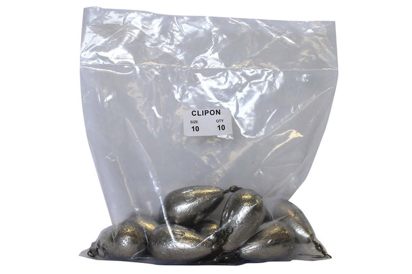 Clip-On Sinker Bulk Pack 10oz x 10