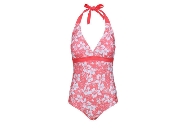 Regatta Womens/Ladies Flavia Hibiscus One Piece Swimsuit (Peach Bloom) (10 UK)