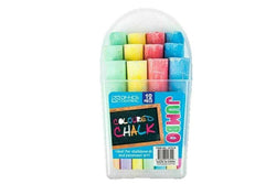 Costcom 24PCE Durable Chalk Jumbo Coloured Value Pack Creative Kids Fun Bright Artistic