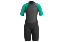 Urban Beach Womens/Ladies Sailfin Short-Sleeved Wetsuit (Black/Aquamarine) (M)