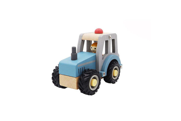 Kaper Kidz Calm & Breezy Tractor With Rubber Wheels Childrens Play Toy Blue 18m+