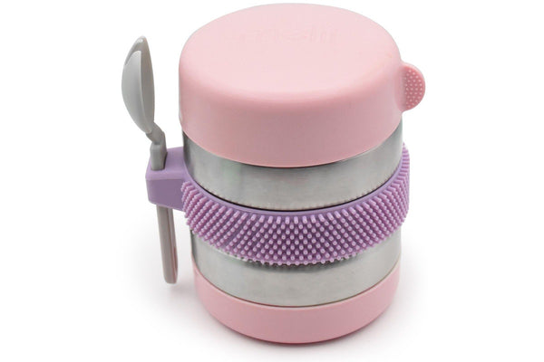 Melii: Fidget Thermos - Pink + Purple + Grey (300ml)