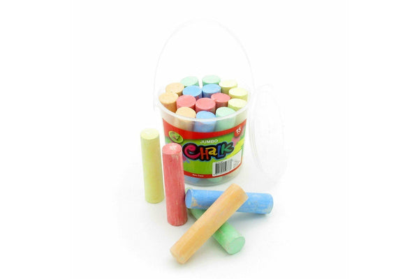 Jumbo Chalk Classic Craft Kids Jumbo Art Chalk With Bucket Colour