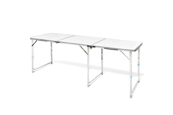 Foldable Camping Table Height Adjustable Aluminium 180 X 60 Cm Camping Tables