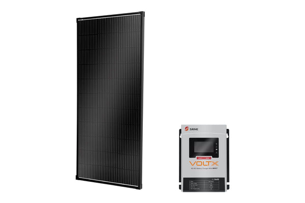 200W Solar Panel Fixed + 30A DC to DC LiFePO4 Battery Charger Bluetooth