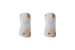 2x LVD Muslin Wrap Lemons Home Nursery Decor Decor Children Baby 100x100cm