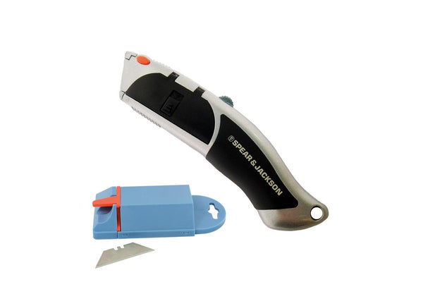 Spear & Jackson Utility Knife w 100-Blades Cutting Cutter Slicing Hand Tool