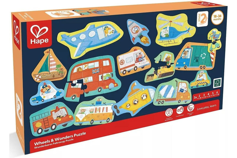 Hape: Wheels & Wonders Puzzle