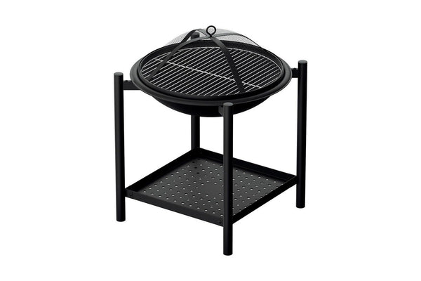 2-in-1 Outdoor Fire Pit BBQ Grill