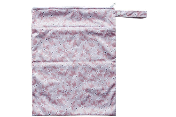 Nestling: Double Pocket Wet Bag - Rose Floral