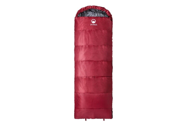 Domex Bushmate L -5C Right Side Zipper Synthetic Sleeping Bag Burgundy Red