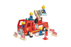 Tender Leaf Toys 28cm Fire Engine Truck Wooden Toy Play Set Kids Children 3y+