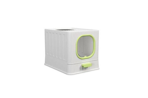 Plastic Folding Fully Enclosed Box Green 38 * 51 39Cm Cat Litter