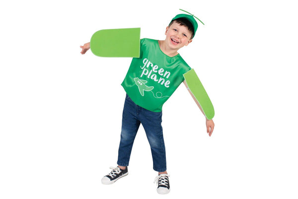 Emma Memma: Green Plane Kids Costume - (Size: Toddler)