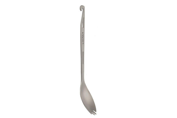 Lixada Titanium Spork With Bottle Opener Lightweight Dinner Tableware Travel Spoon Fork Camping Cooking Utensils