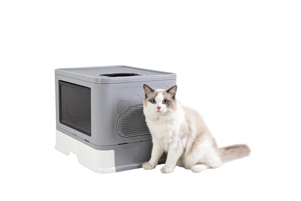 Hansona Cat Litter Box Enclosure with Portable Scoop Drawer