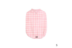 Frank Barker: Velvet Lined Pink Gingham Coat - Small