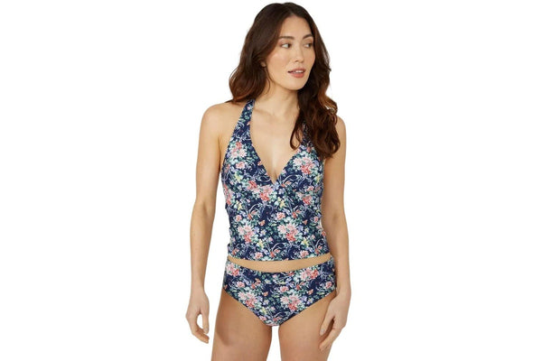 Debenhams Womens/Ladies Floral Tankini Top (Navy) (8 UK)