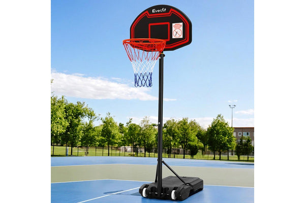 Everfit 2.1M Basketball Hoop Stand System Adjustable Portable Pro Kids Black