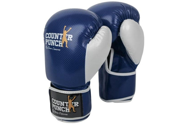 Counterpunch Synthetic Leather Boxing Gloves - Blue - 12oz