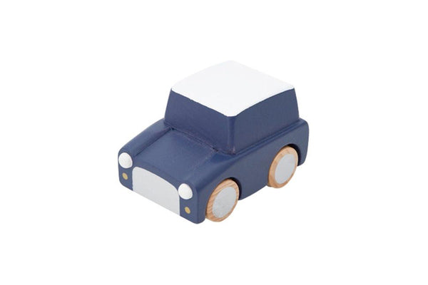 Kiko & gg Kuruma 9cm Car Vehicle Kids Children Fun Wooden Pull Back Toy Navy 3+