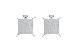 2x Urban Bubsy Koala Cotton Muslin 30x30cm Comforter w Plush Baby Infant Toy BLU