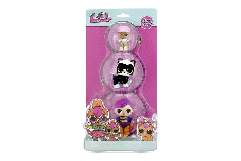 3pc L.O.L. Surprise Style 3 Tot Pet Lil Sister Kids Collectible Play Toy Doll 3+