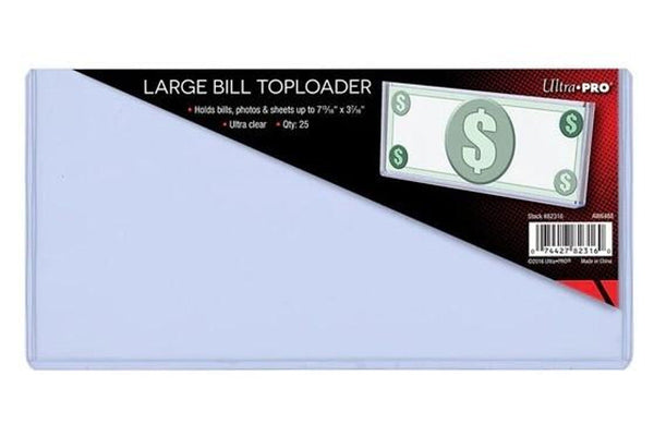 UltraPro: Large Currency Toploaders for 7-13/16" x 3-7/16" Bills