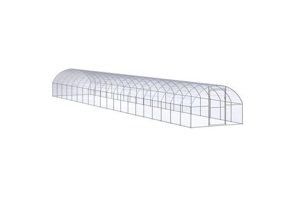 Outdoor Chicken Coop 3x20x2 m Galvanised Steel vidaXL