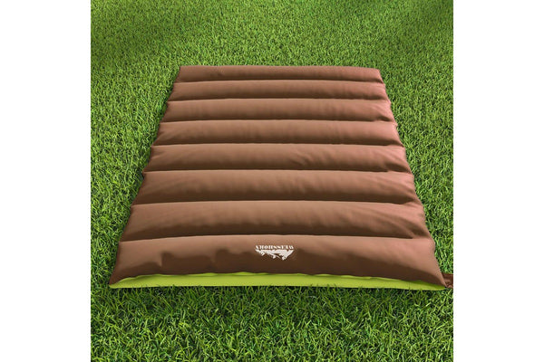 Weisshorn Sleeping Bag Double Thermal Camping Hiking Tent Brown -5C