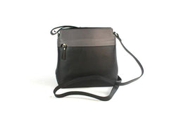 Eastern Counties Leather Womens/Ladies Opal Leather Handbag (Black/Dark Grey) (One Size)