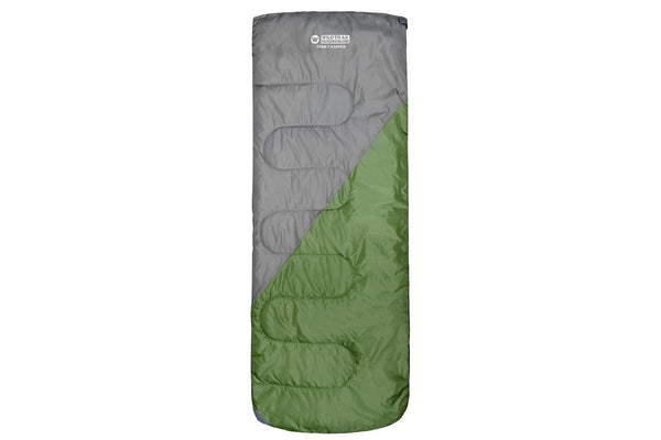 Wildtrak Gibb 180x70cm Camper Sleeping Bag Thermal Camping Hiking Grey Green