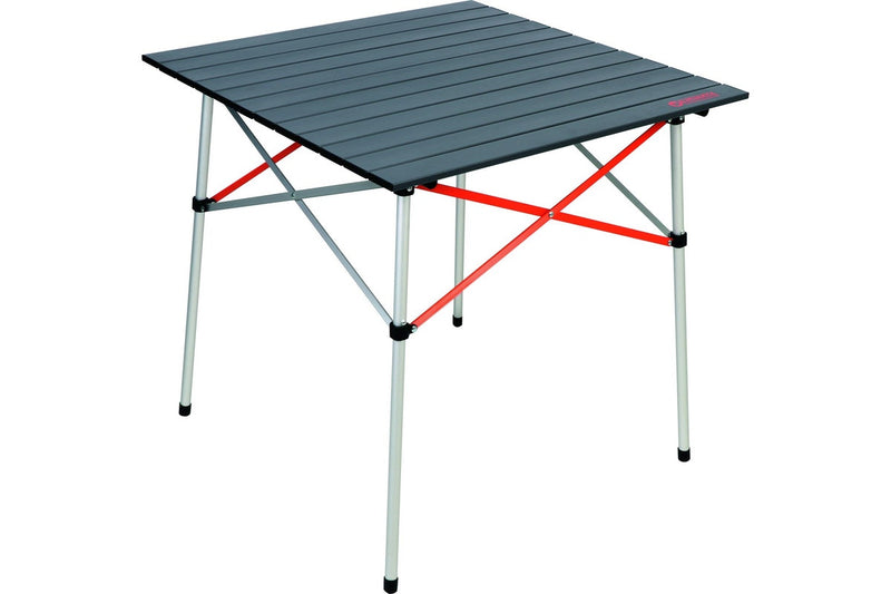 Wildtrak Compact 70cm Aluminium Foldable Outdoor Camp Table w Carry Bag Grey