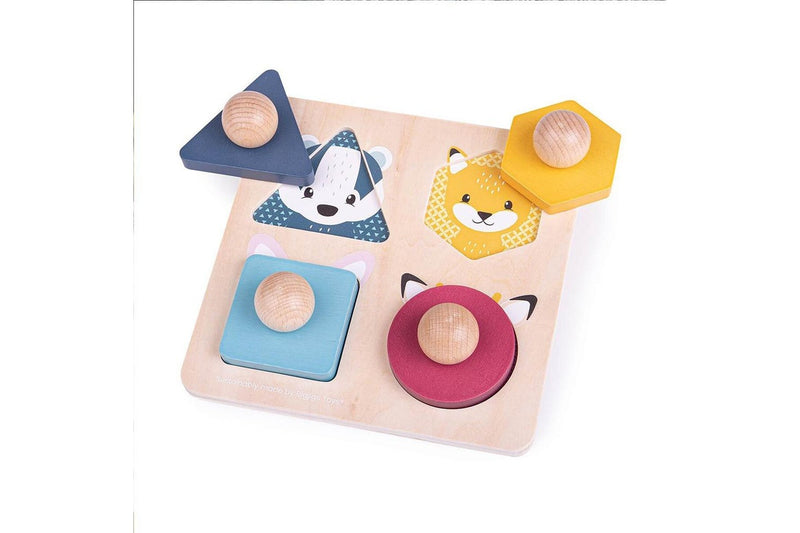 Bigjigs Toys 20cm FSC Animal Shape Jigsaw Puzzle Kids Children Wooden Toy 12m+