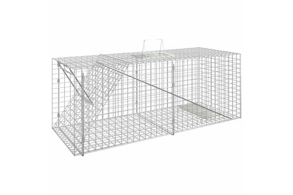 Animal Trap 64.5x25x26.5 cm Galvanised Iron vidaXL