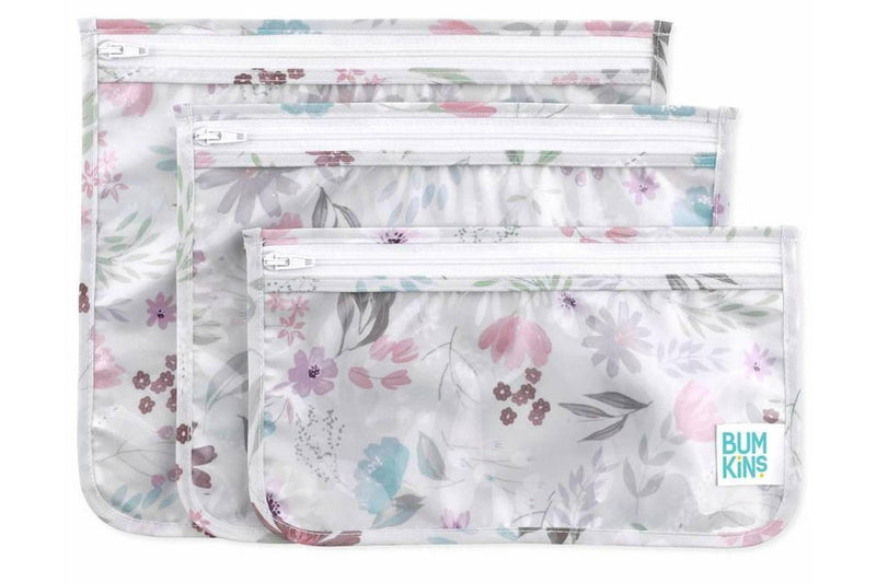 Bumkins: Clear Travel Bag - Floral (3pk)