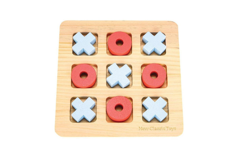 New Classic Toys 22cm Tic Tac Toe Kids Children Wooden Educational Play Toy 36m+