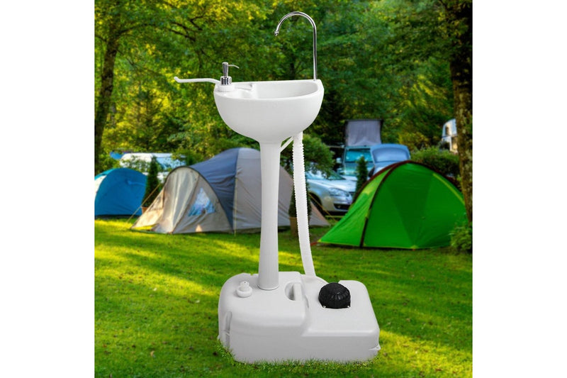 Weisshorn Camping Basin Portable Hand Wash Sink Stand 19L Capacity