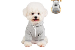 PETSWOL Dog Hoodie with Pocket - Grey, XL