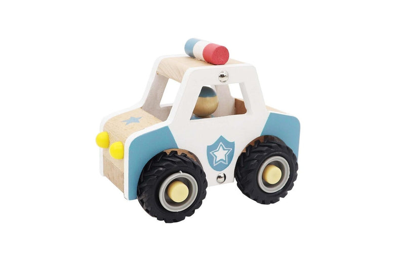 Kaper Kidz Calm & Breezy Wooden Police Car Children's Kids Pretend Play Toy 18m+