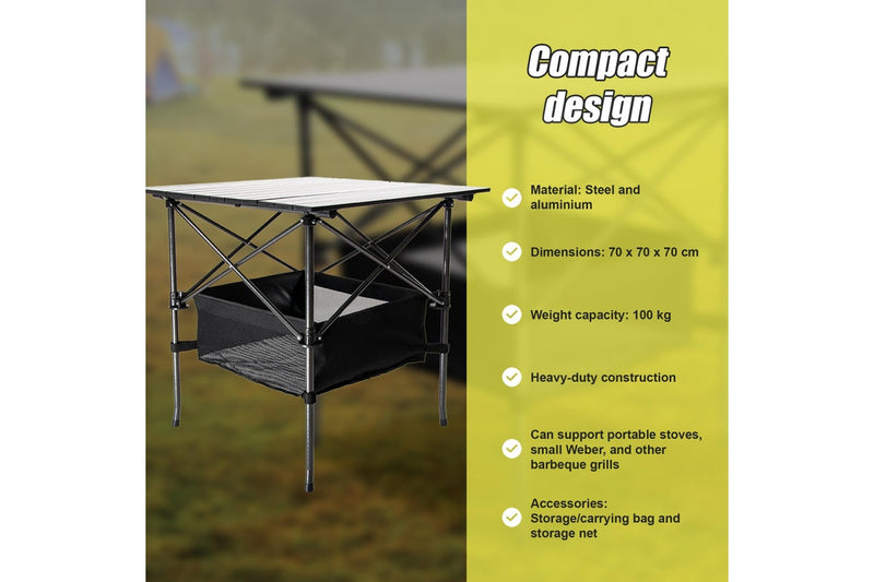 Folding Collapsible Camping Table Caravan RV Heavy Duty Steel & Aluminium